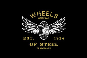 Vintage Label Wheels Of Steel