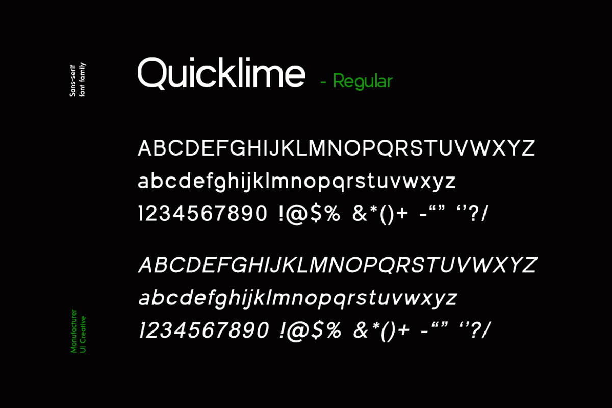 Quicklime Modern Sans Serif Font, a Sans Serif Font by UICreative (Photo 10 of 13)