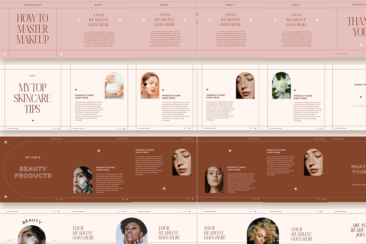 Beauty Social Media Templates, a Social Media Template by Kseniia_Design (Photo 7 of 9)