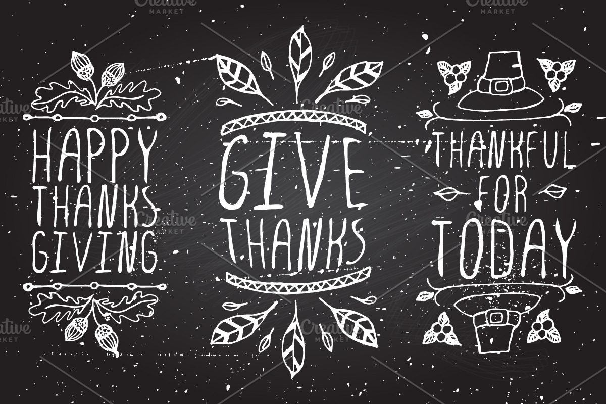 Thanksgiving - handdrawn elements, an Illustration by AV Design (Photo 4 of 4)