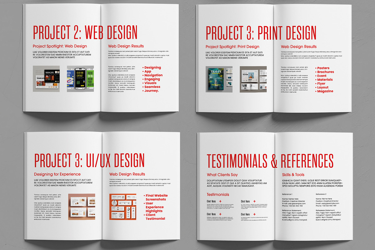 Portfolio Magazine Layout Template preview 3
