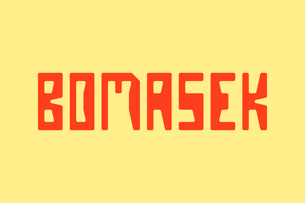 Bomasek -Bold Display Font, a Sans Serif Font by 3ab2ou (Photo 1 of 3)