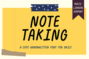 Note taking font