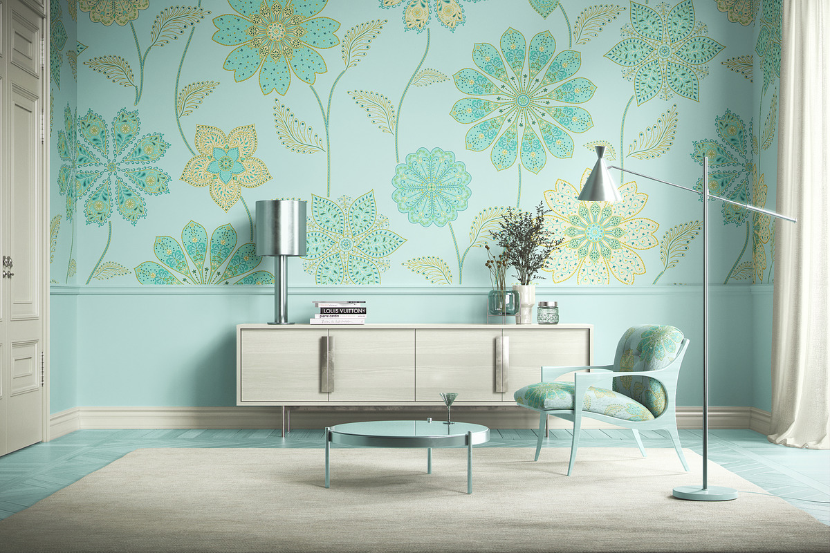 Mintova Luxury Floral Pattern, a Pattern Graphic by Fabrivo (Photo 9 of 10)
