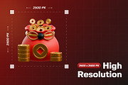 Chinese New Year 3D Icon Pack, an Object 3D Model by Haps Space (Thumbnail 2 of 4)
