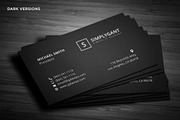 Simple Professional Business Cards, a Stationery Template by Galaxiya (Thumbnail 4 of 13)