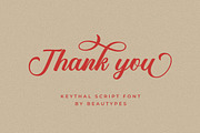 Keythal - a modern script, a Script Font by Beautypes (Thumbnail 7 of 7)