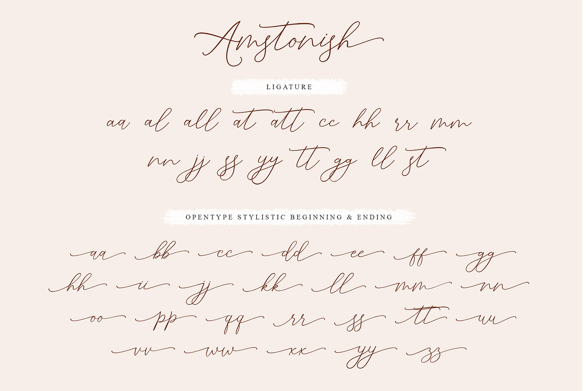 Amstonish Signature | Free 6 Logo, a Script Font by Beautypes (Photo 9 of 10)
