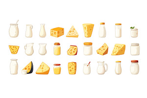 Cartoon dairy products. Cheese, a Food Illustration by Stock-Smart-Start