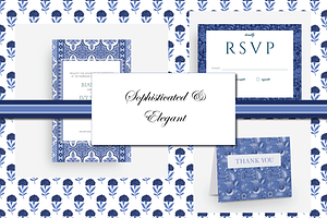 Blue And White Bohemian Patterns