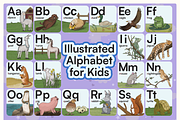 Printable Animal Alphabet For Kids, an Education Illustration by Curiouss (Thumbnail 1 of 10)