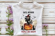 Sarcastic Halloween Cat Witch Creepy, an Illustration by DreamCafeArt (Thumbnail 5 of 7)