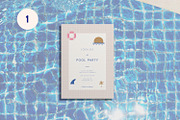 Pool Party Invitation Templates, a Flyer Template by All This Concept (Thumbnail 2 of 6)