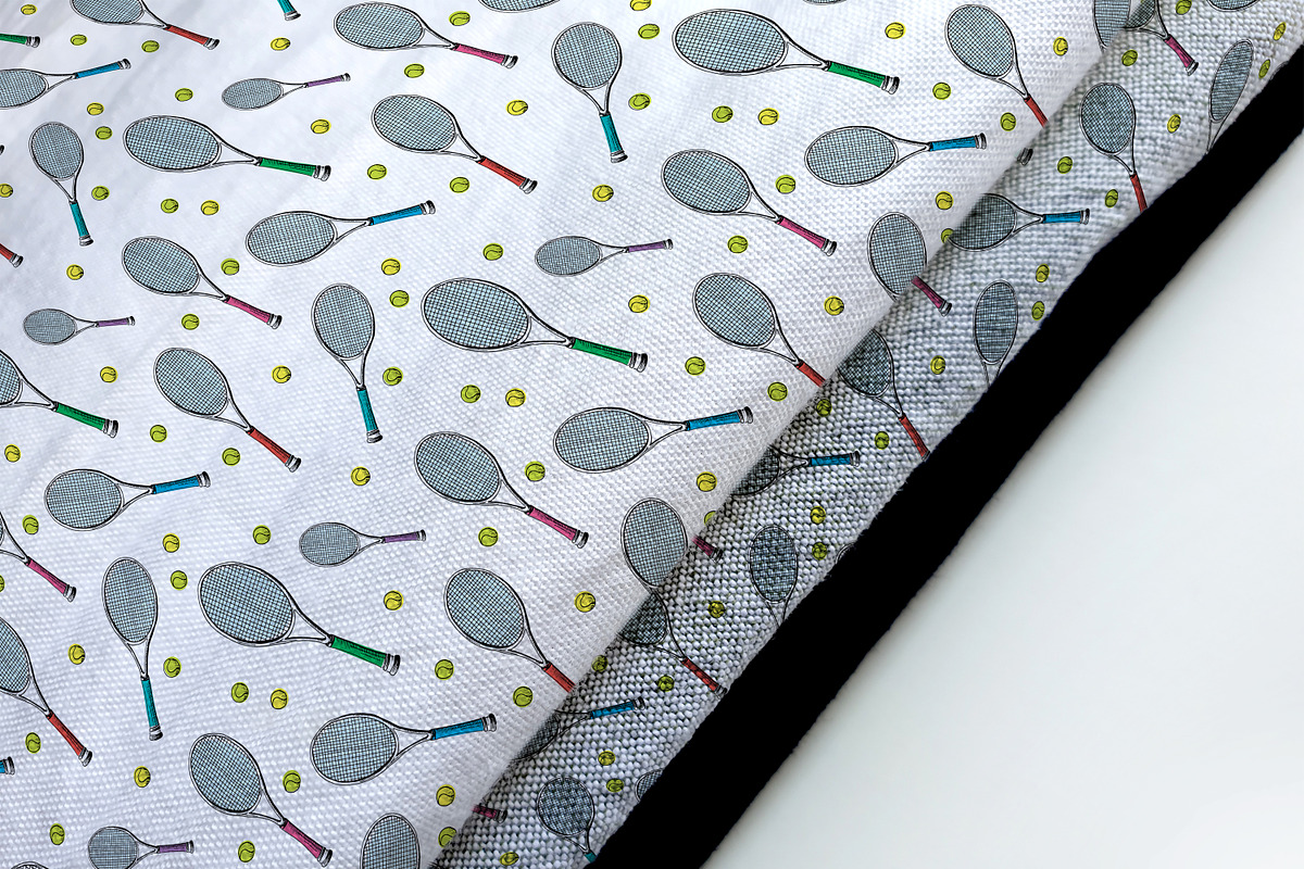 Tennis. Sketch and patterns, a Sport Illustration by Canatic (Photo 5 of 7)
