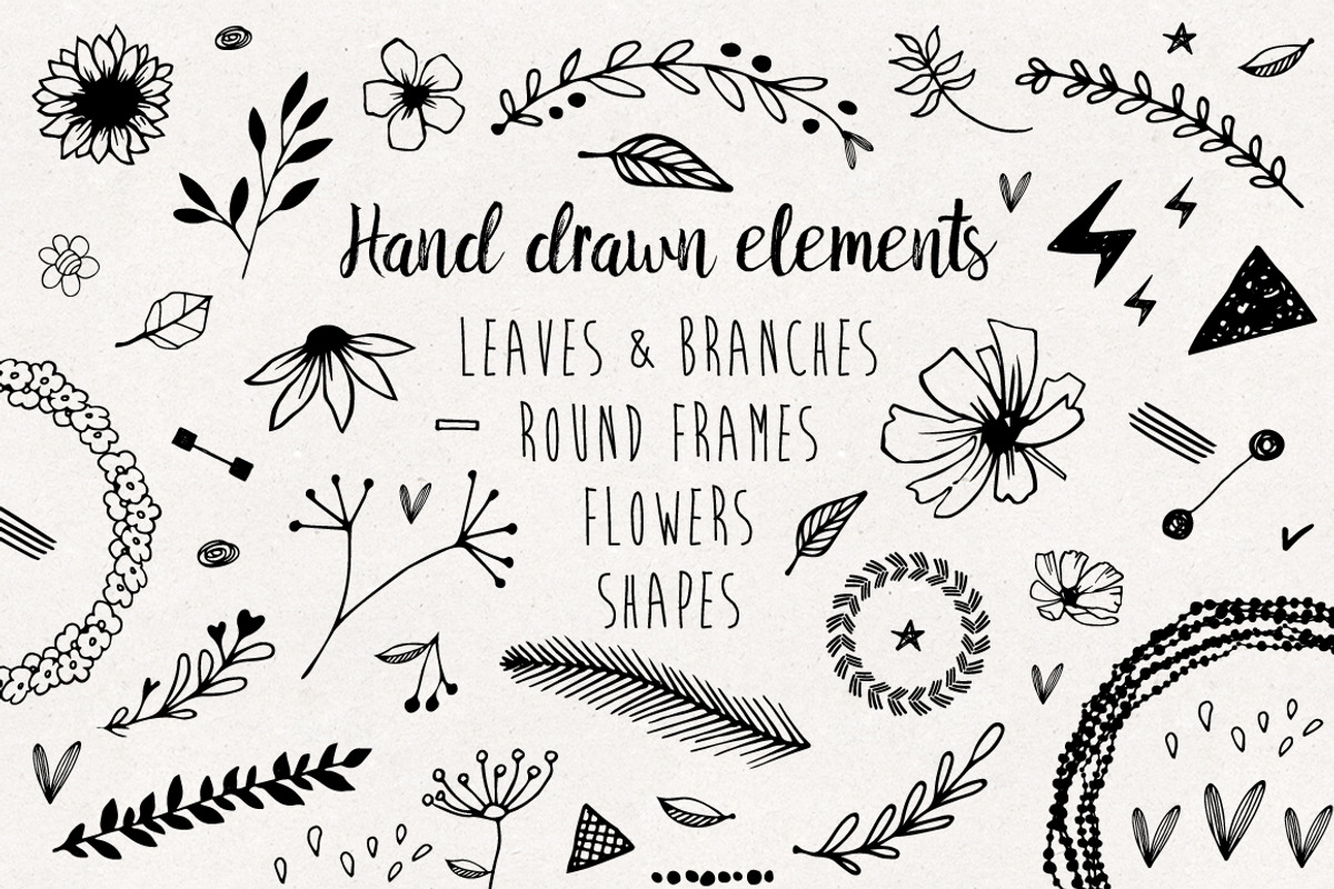 Hand drawn elements collection, an Object Graphic by MiraBell (Photo 1 of 5)