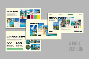 Creative Tropical Travel Mood Board, a Social Media Template by MightyDesign