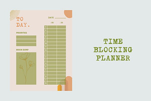 Time Blocking Planner - Illustrated