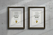 A4 Passe-partout Certificate Mock-up, an Advertising Mockup by zippypixelstudio (Thumbnail 4 of 13)