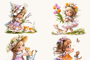 Cute LIttle Girl Gnome and Cat, a Person Illustration by Design Scotch (Thumbnail 6 of 8)