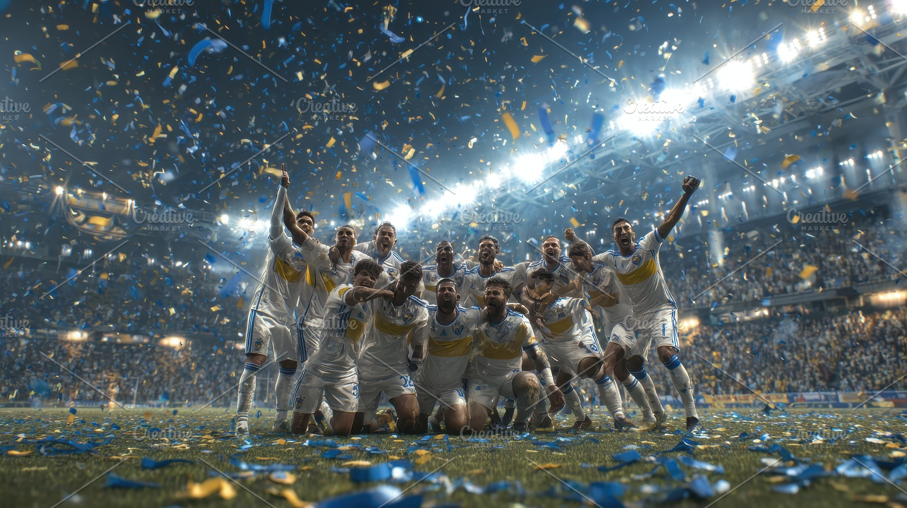 Soccer Team Victory Celebration Conf, a Photo by Pixeness Studio