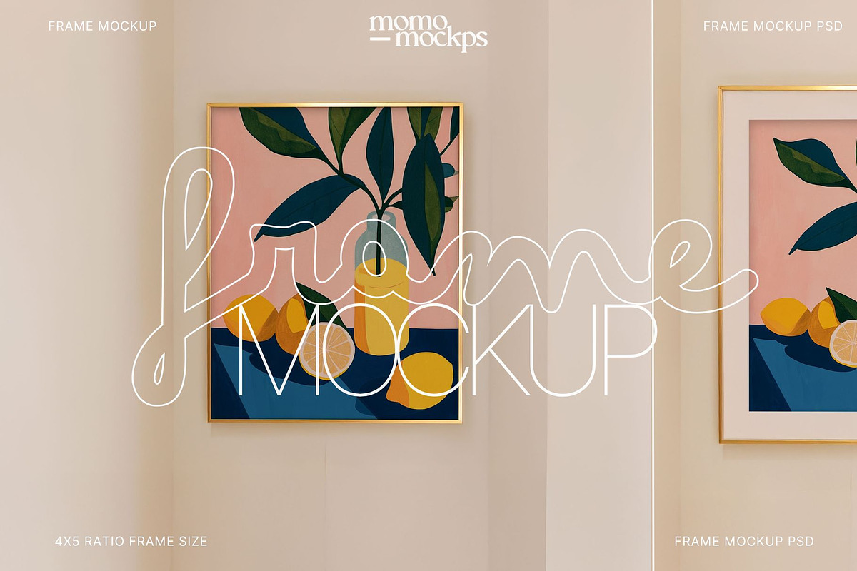 Elegant Gold Frame Mockup |PSD, a Household Mockup by momomockps (Photo 9 of 9)