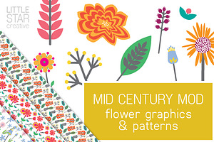 Mid Century Mod Flowers