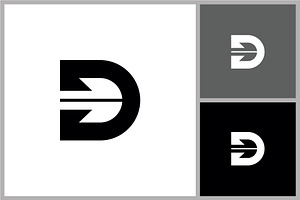 Letter D Logo Icon with Arrow, a Branding & Logo Template by quadrazo