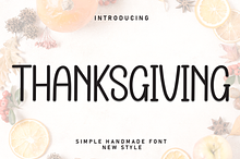 Thanksgiving | Script Font