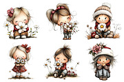 Flowers and Girls Big Clipart Bundle, an Illustration by Daily.Designs (Thumbnail 3 of 5)