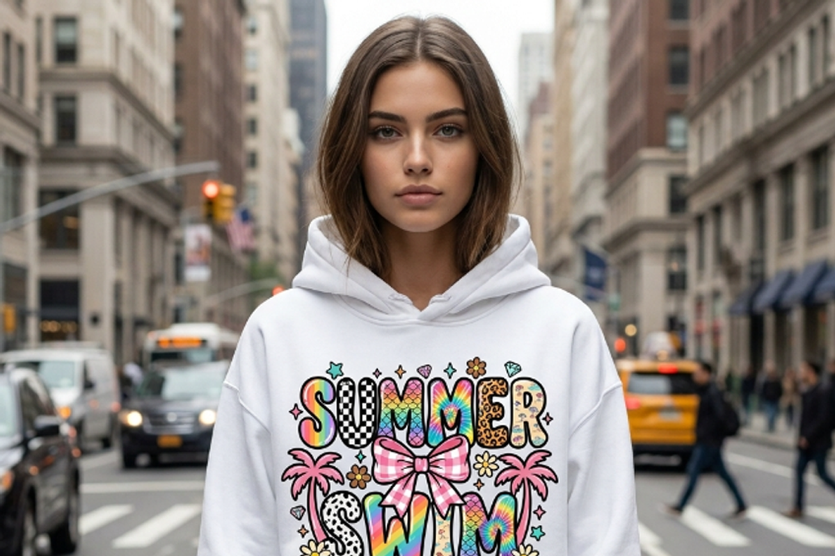 Summer Swim T-Shirt Design, a Shirt Mockup by Vector Stall (Photo 2 of 9)