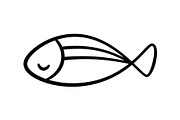 Doodle Hand Drawn Fish Collection, an Animal Illustration by Elena Pimukova (Thumbnail 6 of 13)