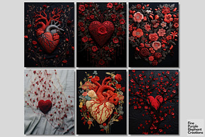 Dark Valentine Embroidery Heart Junk