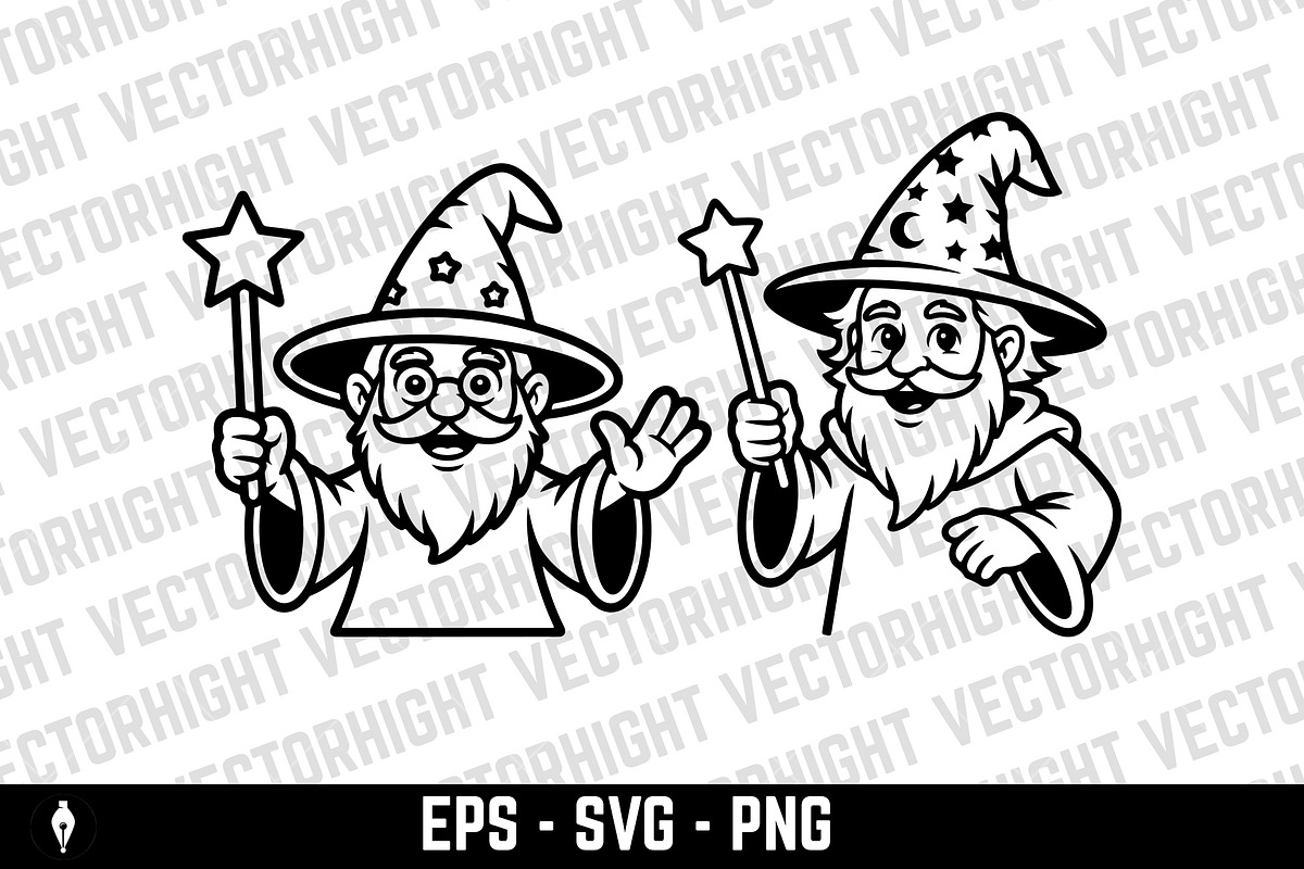 Mascot of a friendly wizard, a Person Illustration by Vectorhight (Photo 5 of 5)