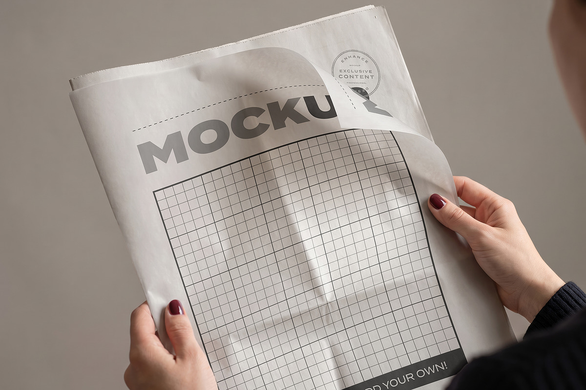 Newspaper Mockups Collection, a Books & Magazine Mockup by Luuqas Design (Photo 2 of 4)