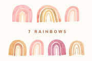Modern Rainbow Watercolor Clip Art, an Illustration by Emerald & Ivy Studios (Thumbnail 4 of 6)