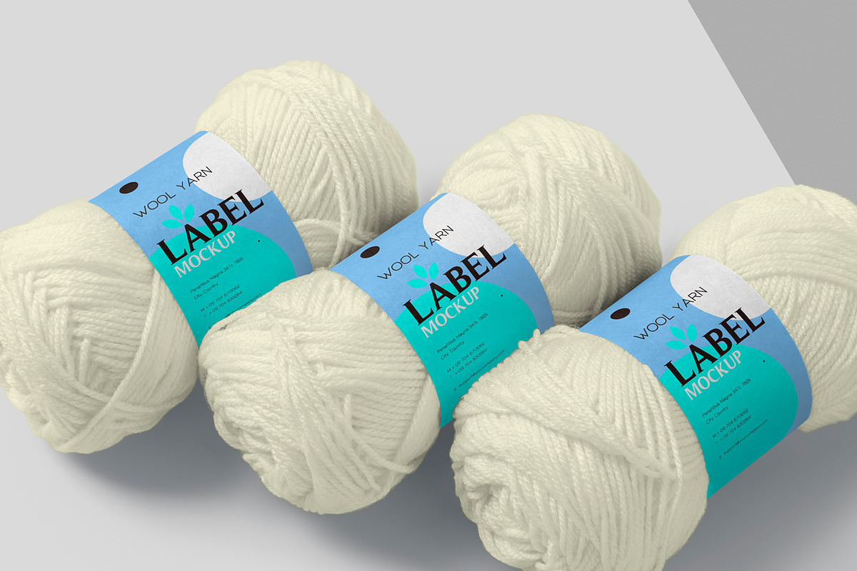Yarn Label Mockups, a Packaging Mockup by GfxFoundry (Photo 5 of 6)