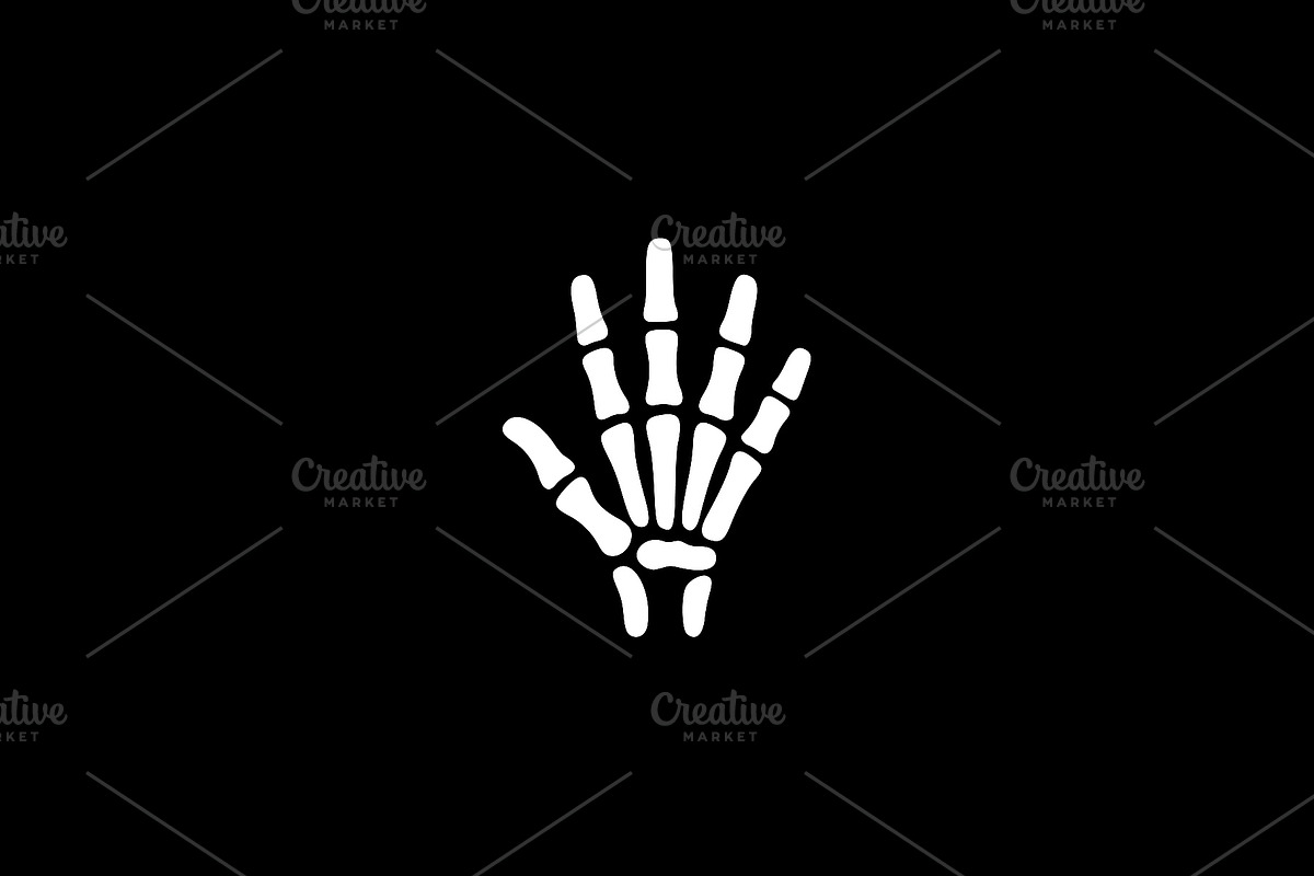 Skeleton Hand Silhouette Vector, an Object Illustration by Vectorium Studio (Photo 2 of 4)