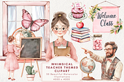 Whimsical Teacher Themed Clipart, an Illustration by NadiaTheronArt (Thumbnail 1 of 4)