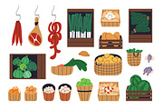 Eco harvest, farm food products set, a Food Illustration by Good Studio (Thumbnail 3 of 3)