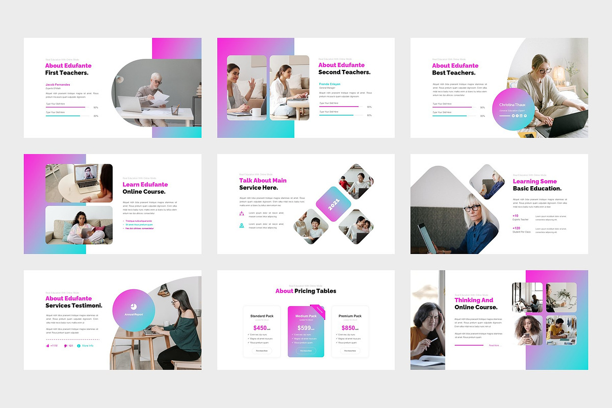 Edufante - Online Course PowerPoint, a Presentation Template by PuriCreative (Photo 3 of 5)