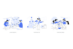 Christmas time isolated cartoon, a Person Illustration by Visual Generation