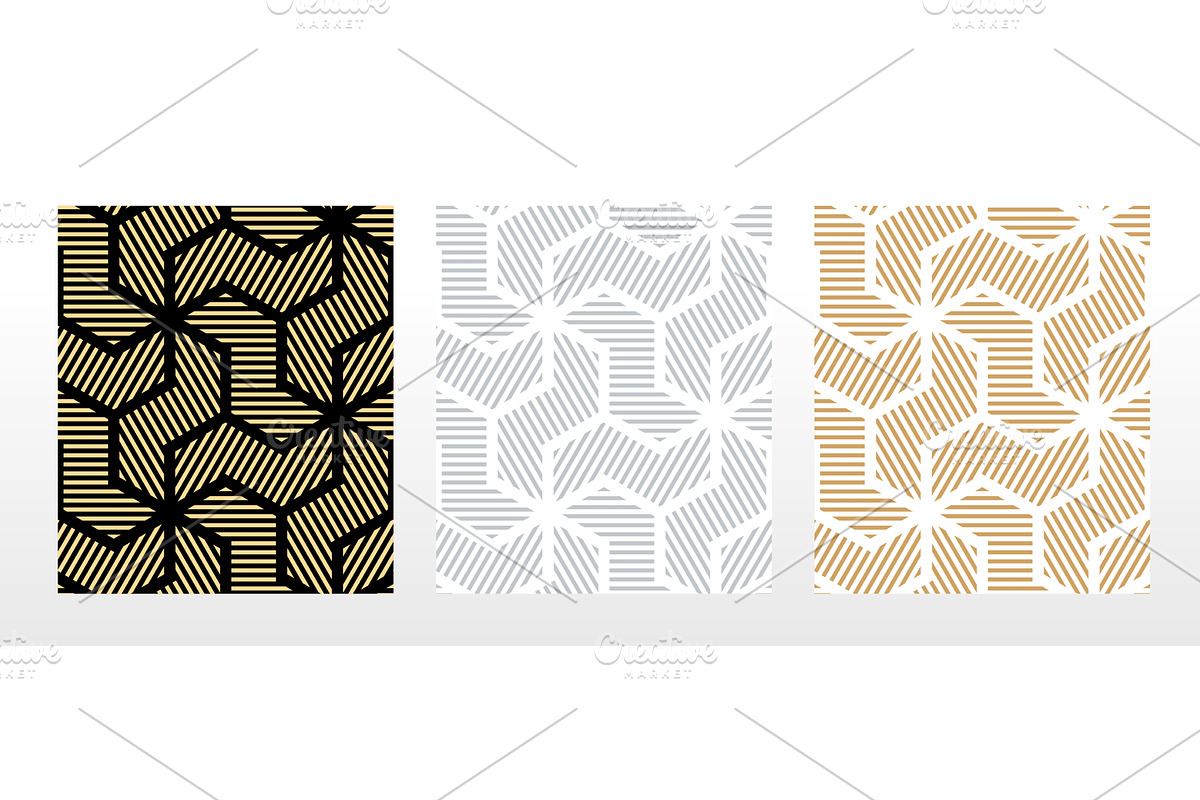 Set of abstract geometric patterns, a Pattern Graphic by RODINA