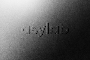 Logo Mockup Embossed Paper Black