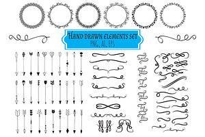 Hand Drawn Design Elements Black
