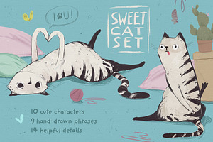 Sweet cat set