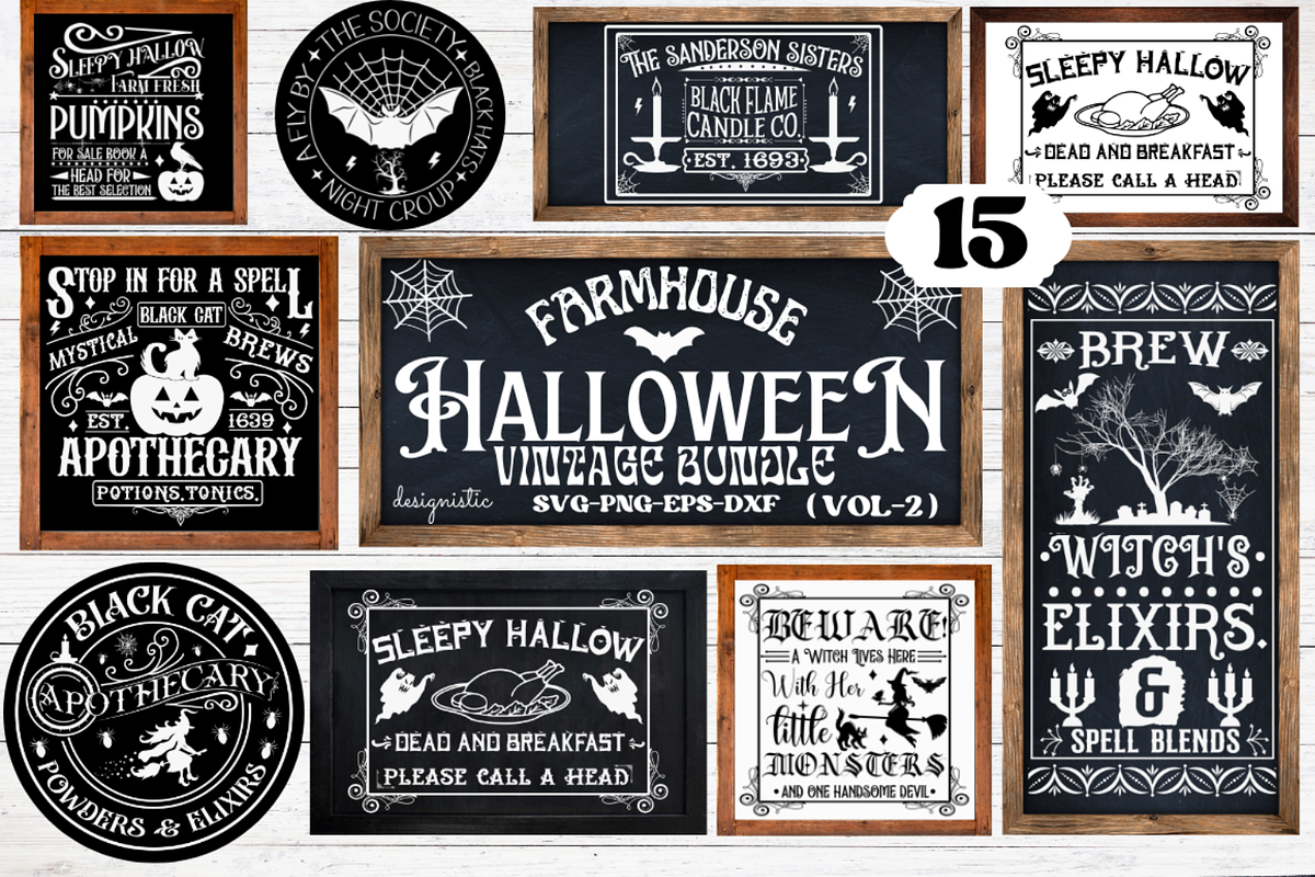 Farmhouse Halloween Sign SVG Bundle, an Object Graphic by Design's Dark (Photo 8 of 9)