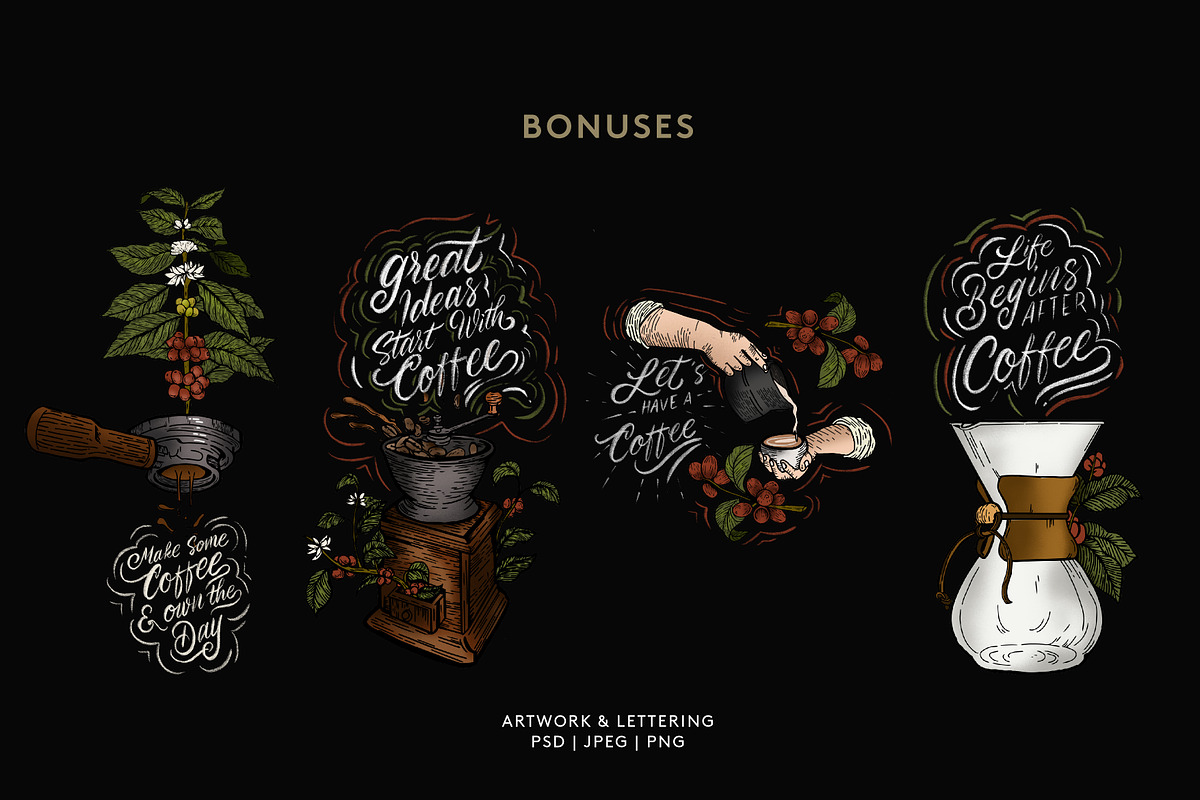 Coffee Illustration ( vintage style), an Illustration by Elysamunster (Photo 5 of 13)