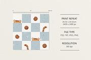 Tiger and cookies, a Pattern Graphic by Olena Kuznietsova (Thumbnail 6 of 8)