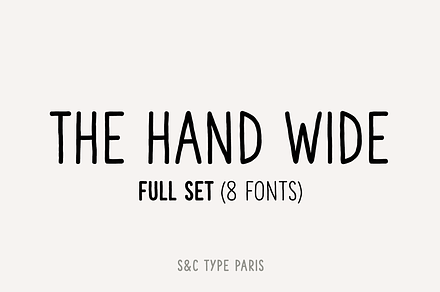 The Hand Wide Font Coll. (8 fonts)