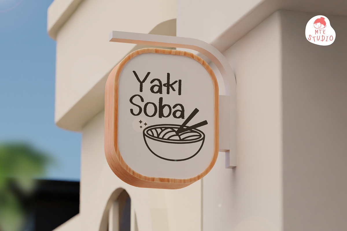 YakiSoba, a Handwritten Font by MTK Studio (Photo 5 of 6)